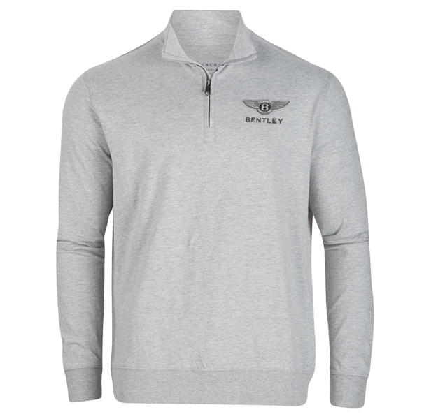 gray 1/4 zip pullover