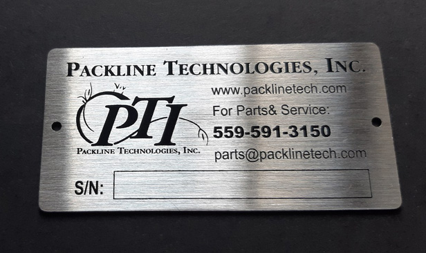 Etched Aluminum Tag