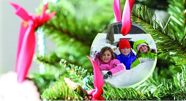 Glass Photo Ornament