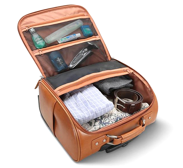 leather carry-on bag