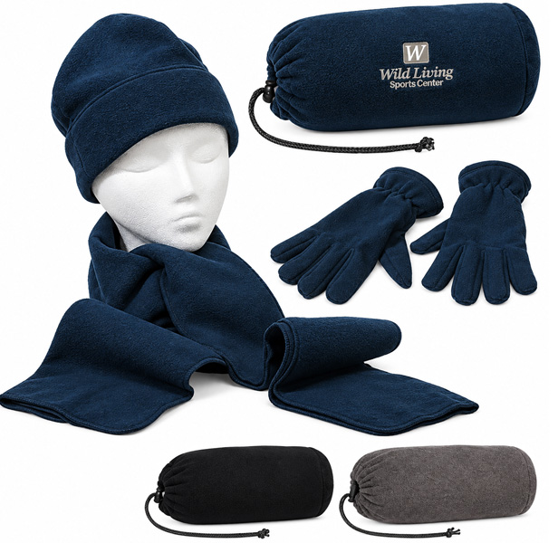 marching scarf, gloves and beanie set