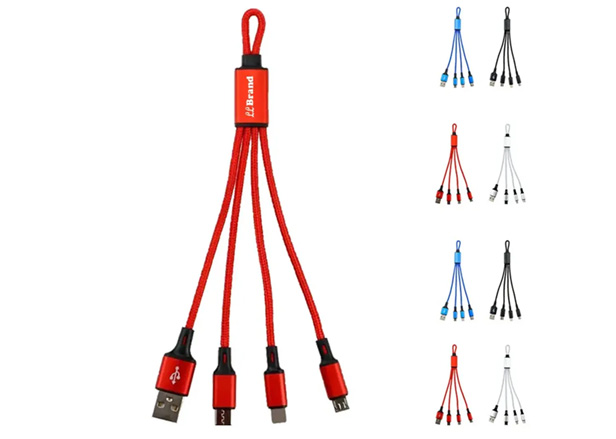 3-in-1 Charging Cable Keychain