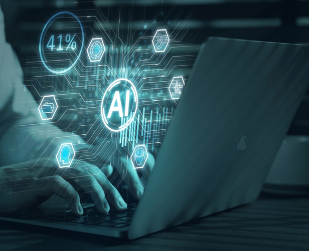 AI Laptop Stock Image