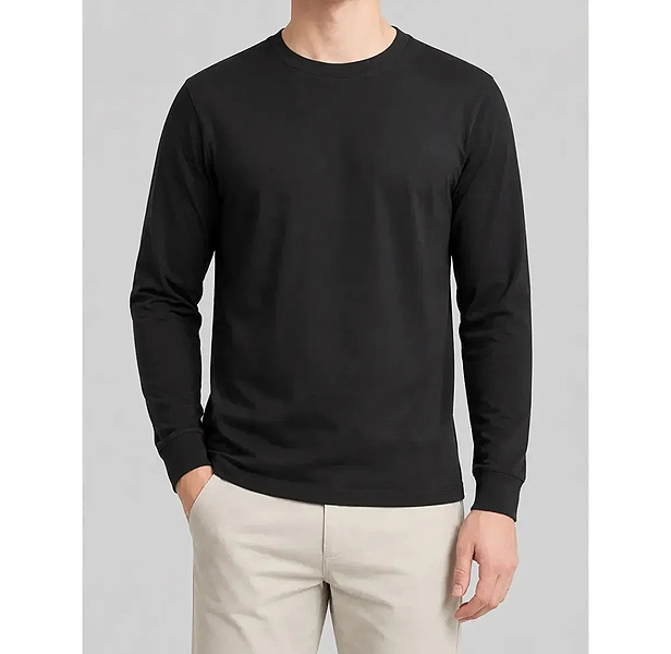 Men’s Long-Sleeve Cotton Tee