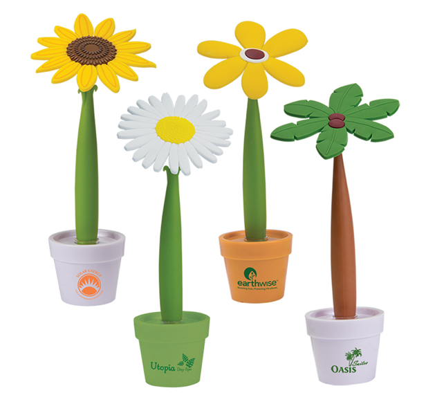 flower pot pens, assorted styles