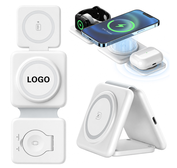 3-in-1 Foldable Magnetic Wireless Charger Dock