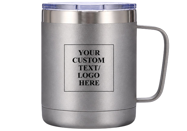 12-Ounce Double-Wall Stainless-Steel Mug With Handle
