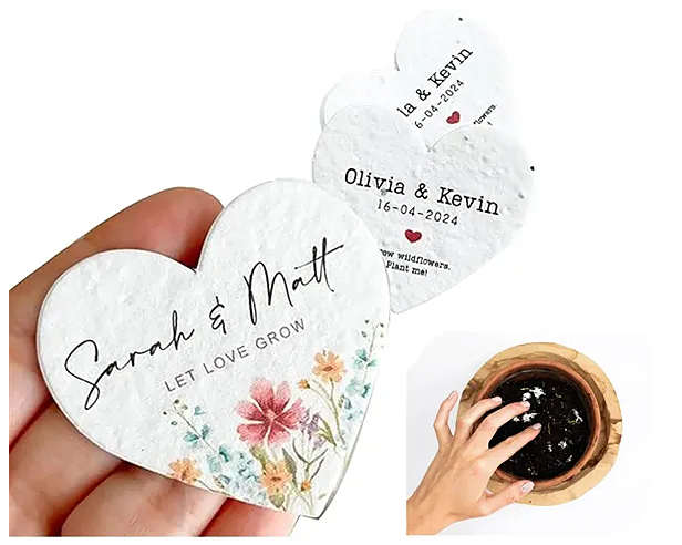 seed paper hearts