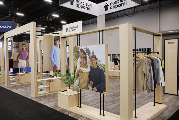 Next Level Apparel Trade Show Display